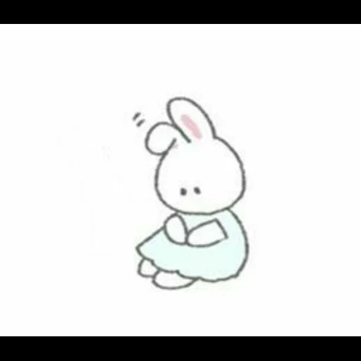tiny bunny, fluffy bunny, кролик рисунок, лёгкие рисунки милые, милые рисунки легкие