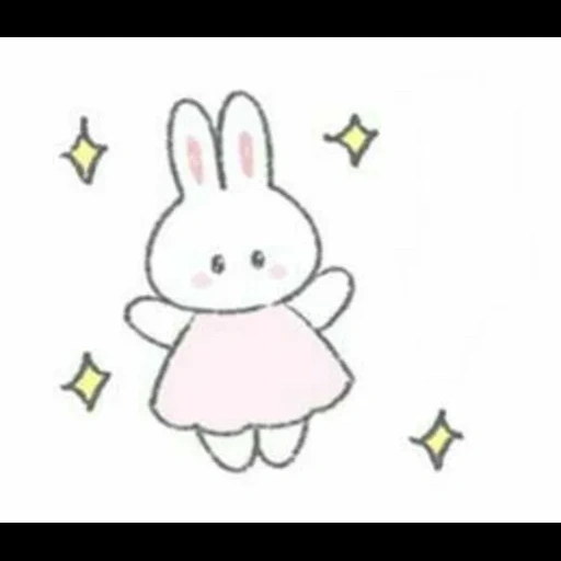 les dessins sont mignons, dessins mignons de chibi, dessins légers mignons, le lapin est un dessin mignon, lapins mignons