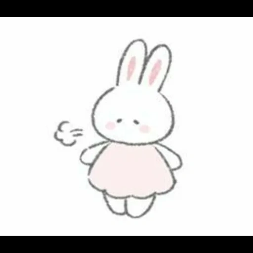 lapin moelleux, dessin de lapin, croquis de lapin, le lapin est un dessin mignon, lapins mignons