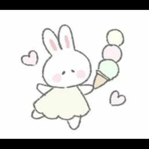 fluffy bunny, кролик милый, милые рисунки, кролик рисунок, кролик набросок