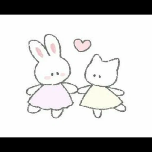 cute drawings, rabbit drawing, rabbit sketch, light drawings cute, rabbit is a cute drawing