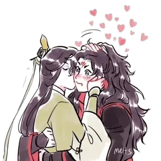 parejas de anime, precioso anime, binpap binhe, personajes de anime, xie lian bendiciones de celestials