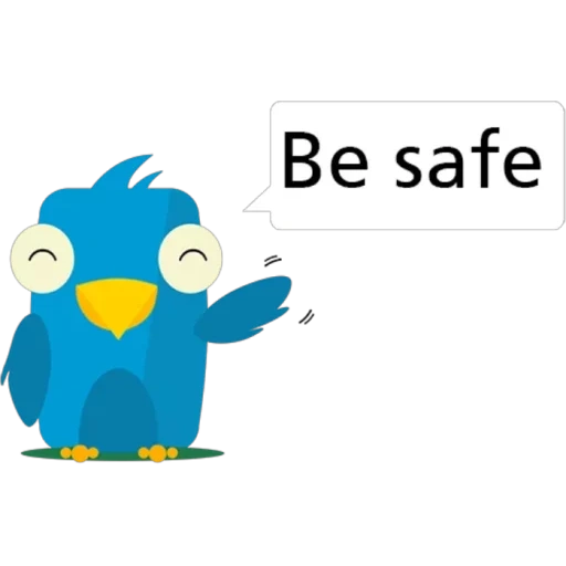 uccello, uccello blu, pubblicità su twitter, un uccello con un segno, uccello cartone animato