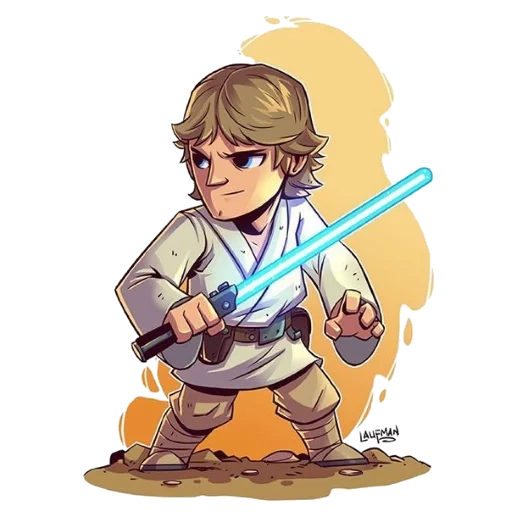 luke skywalker, luke skywalker em chibi, star wars luke skywalker, star wars anakin luke, luke skywalker star wars