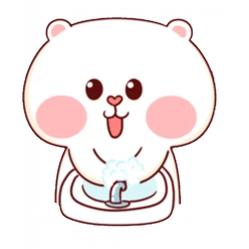 lovely, tuagom puffy bear, marshmallow couple, cute kawaii drawings, tuagom puffy bear and rabbit