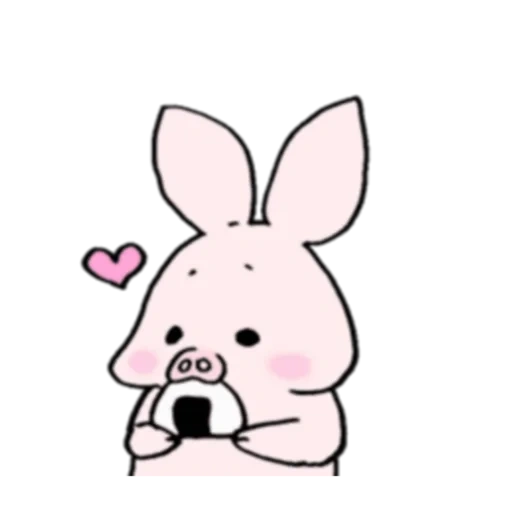 bunny, piggy bunny, lovely rabbits, cute cartoon rabbits