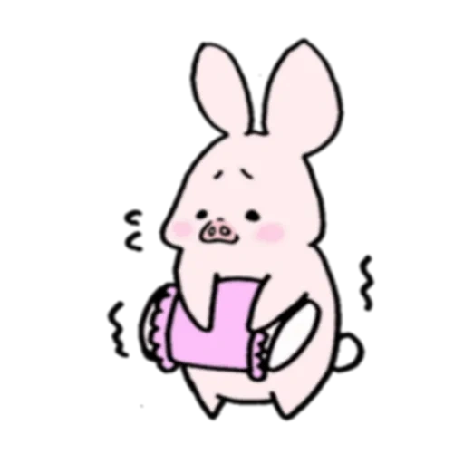 bunny, piggy bunny, rabbit is a cute drawing, cute cartoon rabbits