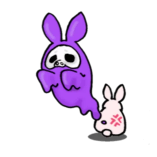 conejo, conejito, conejo rosa, conejo lila, conejo violeta