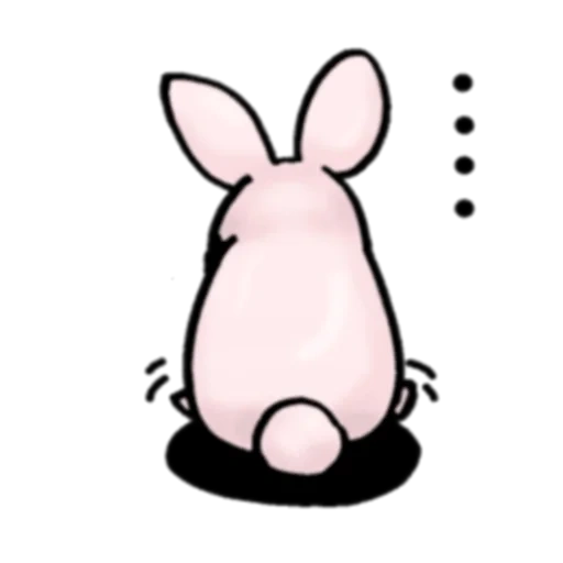 кролик, кролик черный, розовый зайка, розовый зайчик, кролик розовый