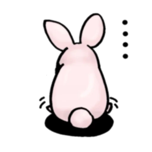 lapin, lapin noir, petit lapin rose, petit lapin rose, lapin rose