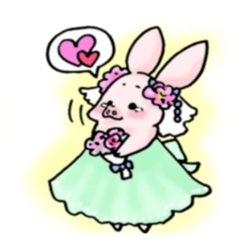 monomi, attelle, petit cochon et petit lapin, stickers cochon, piggy cartoon
