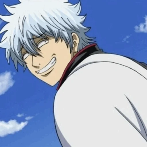 manga gintama, anime gintama, sakata gintoki, gintama jiraiya, sakata gintoki rosto engraçado