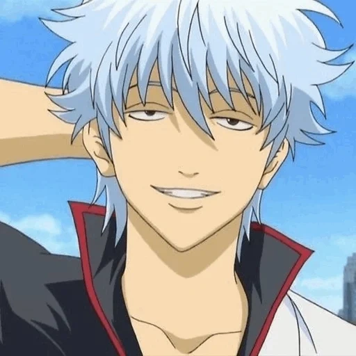 gintama, anime gintama, vasily zhukovsky, sakata gyntoks tersenyum, anime gintama gintoki evil