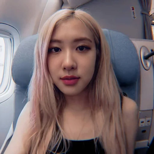 blackpink rosé, garota coreana, menina asiática, pó preto rosa 2020, linda garota asiática