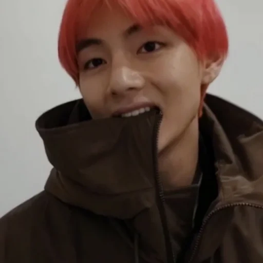 taehen, kim ta hyun, los muchachos bangtan, material de novio de bts, taehyun con cabello rojo