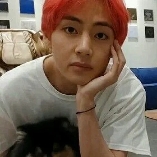 kim ta hyun, animais de estimação bts, meninos de bangtan, taehyung bts, bts taehyun sem maquiagem