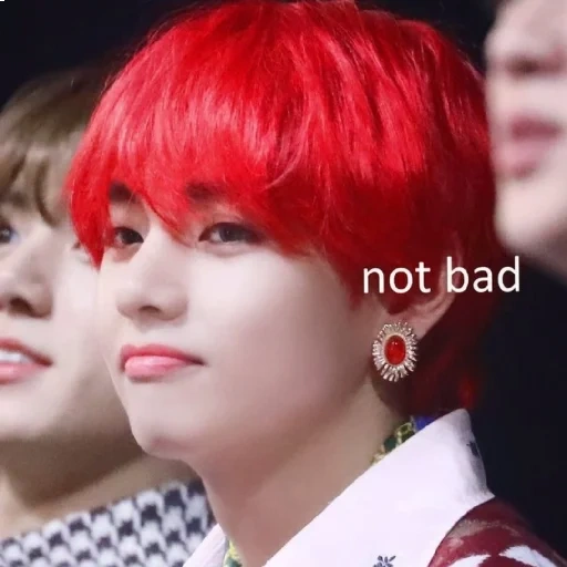 kim taehyun, bangtan boys, kim taehen red, taehyung red hair, kim taehen mma 2018