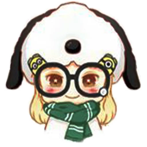 un giocattolo, cuffie panda, l'arte anime è adorabile, chibi harry potter