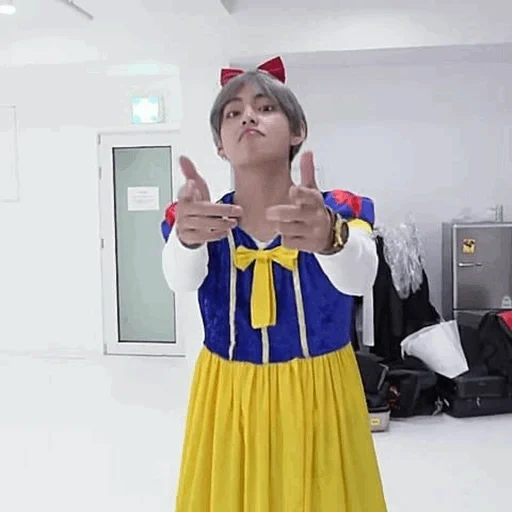 bts angkatan darat, anak laki laki bangtan, bts taehen snow white, taehen snow white go, namjun dress sailormun