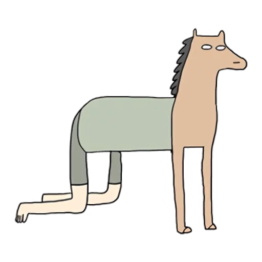 caballo, caballo, el caballo piensa, el caballo piensa, caballo de dibujos animados