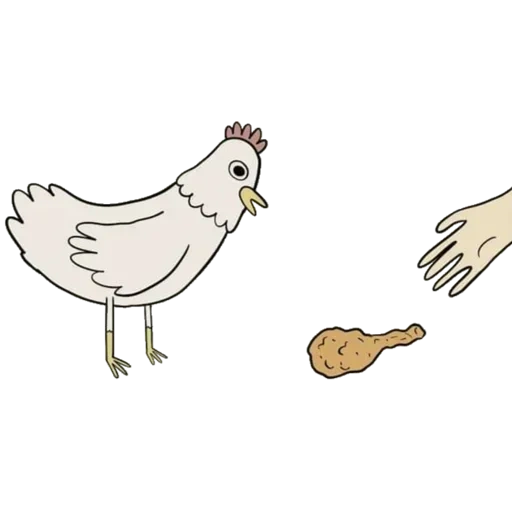 poulets, poulet, le poulet chancelle, pince à poulet, poulet de dessin animé