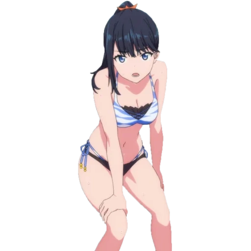 anime girl, gridman rika bikini, takarada rikka bikini