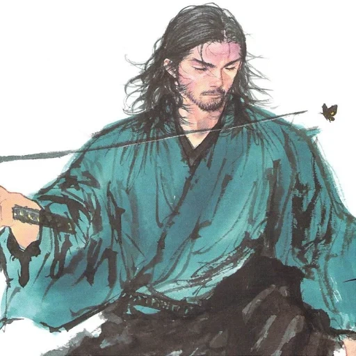 vagabond, manga de samurai, miyamoto musashi, sasaki jiro, miyamoto vs sasaki jiro