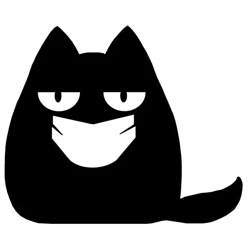 кот, серый кот, черный кот, смайл черный кот