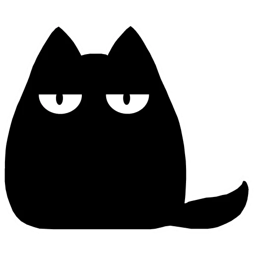 gato, focas, gato memético, gato negro, gato adhesivo negro