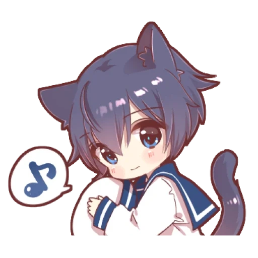 anime, garoto de anime, desenhos de anime, garoto negro de gato, shota boy é um pouco