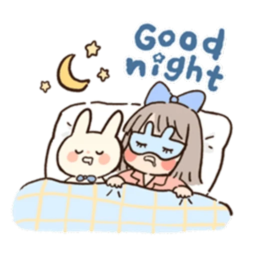 anime, bonne nuit, dessins mignons, bonne nuit kawai, dessins mignons de chibi