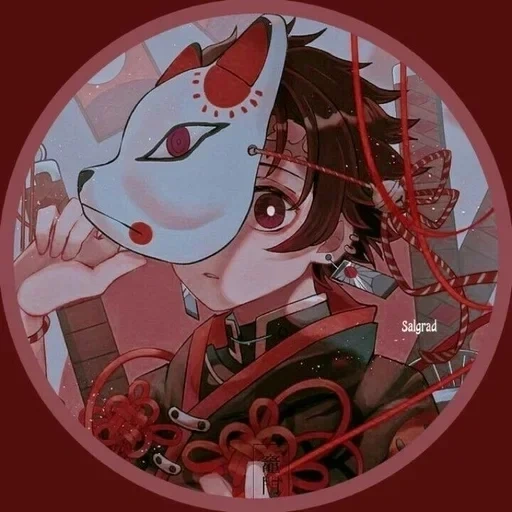 tanjiro, arts anime, arts of the characters of anime, the blade dissecting demons, demon enma blade discharging demons