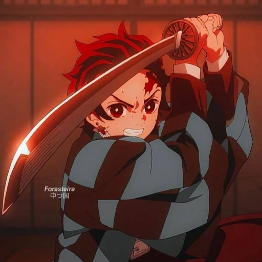 tanjirou, eggyleaf samurai-legend, tagliare la lama del demone, la lama di tang erlang disseziona il diavolo, lama del demone nakime demon