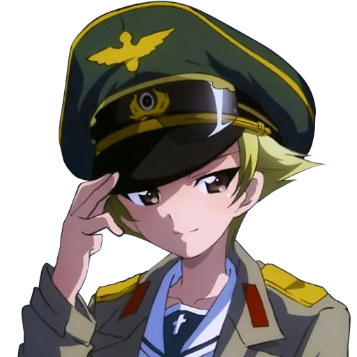 erwin gup, lovely anime, kawai anime, erwin rommel anime, erwin rommel girls und panzer