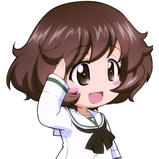 chibi, chibi anime gup, ragazze e panzer, akiyama yukari chibi, miho nisizumi chibiki