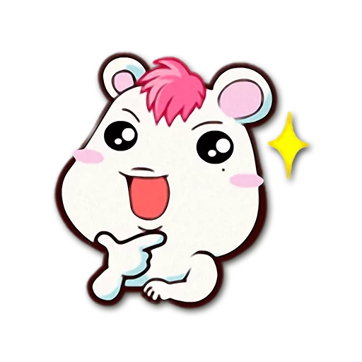 rini, menyenangkan, clipart, hamster ebich