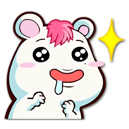 rini, menyenangkan, clipart, hamster ebich