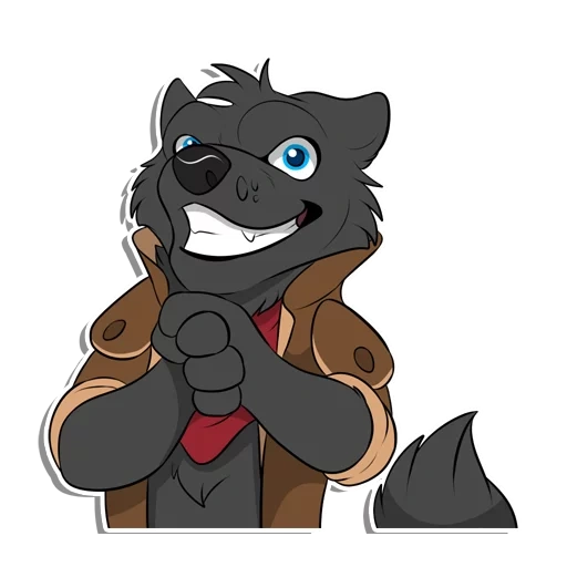 furry, animação, pessoas, lobo avatar, cartoon fry