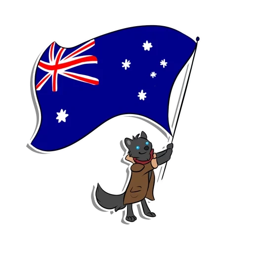 australiens flagge, australische flagge, australiens flag vektor, die flagge australiens känguru, entwicklung der flagge von australien vector