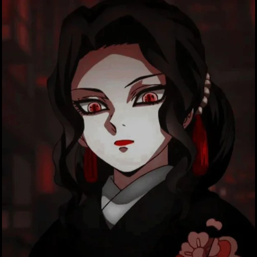 personnages d'anime, kibutsuji muzan, les cheveux noirs de l'anime, samouraï aux œufs, la lame disséquant les démons