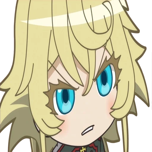 chibi, anime, personaggi anime, tanya degurshaf chibi, tanya degurshaf youjo senki