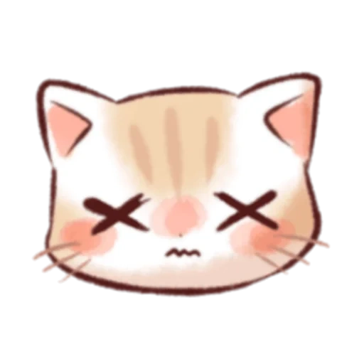 cat, die katze, frown cat, die ausdrucksstarke katze, beliebte anime emoticon pack