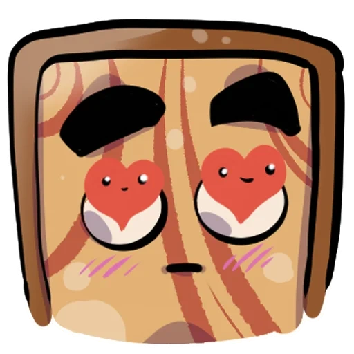 anime, pan de dibujos animados, pan con ojos, ícono de la aplicación sobaka, sweet bread heart