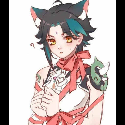 anime, anime neko, animation faner art, personnages d'anime, patterns d'anime mignons