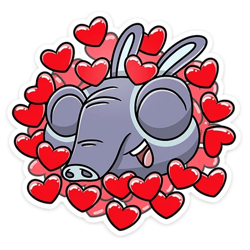 stitch 192x192, valentine's day koala, heart illustration