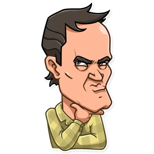 stiker quentin tarantino, quentin tarantino, stiker telegram, stiker, set stiker