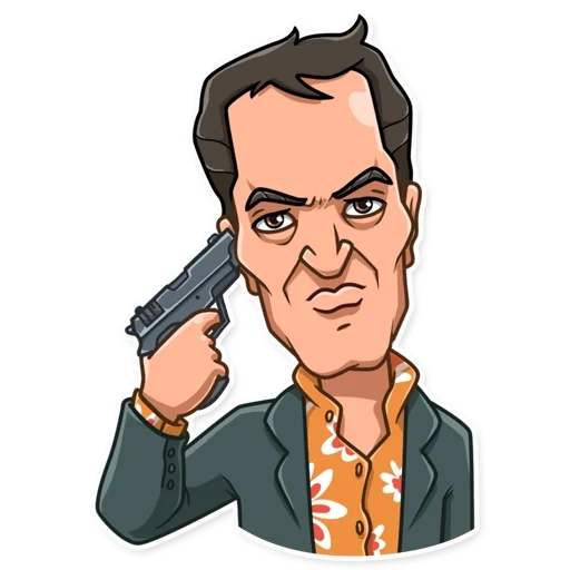 tarantino stickers, quentin tarantino stickers, quentin tarantino, telegram stickers, set of stickers