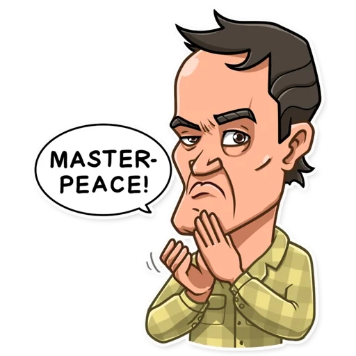 stiker quentin tarantino, stiker telegram, quentin tarantino, tarantino stiker, stiker