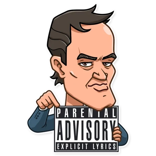 stiker quentin tarantino, sticker telegram, quentin tarantino, set stiker, stiker