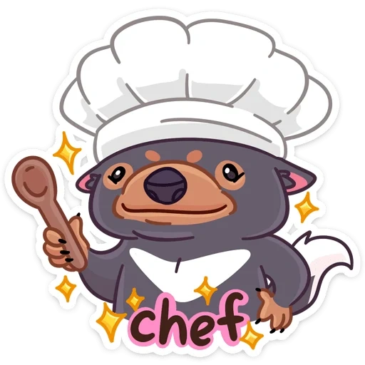 tala, chef, bom chef, chef de gado, vetor de urso